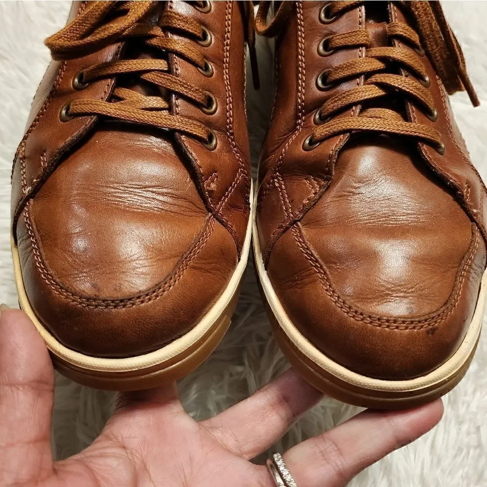 Cole Hann Vartan Sport Oxford Leather Shoes British Tan Antique Size 11